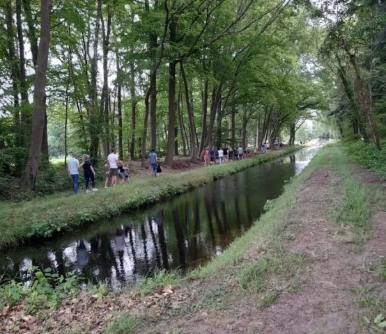 Wandelvierdaagse Heeten wandelen wandelaars bos groen water sloot kanaal